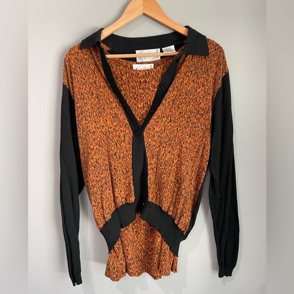 Diane Von Furstenberg Sweaters - DVF Silk/Cotton Animal Print Sweater & Cami Set (S)